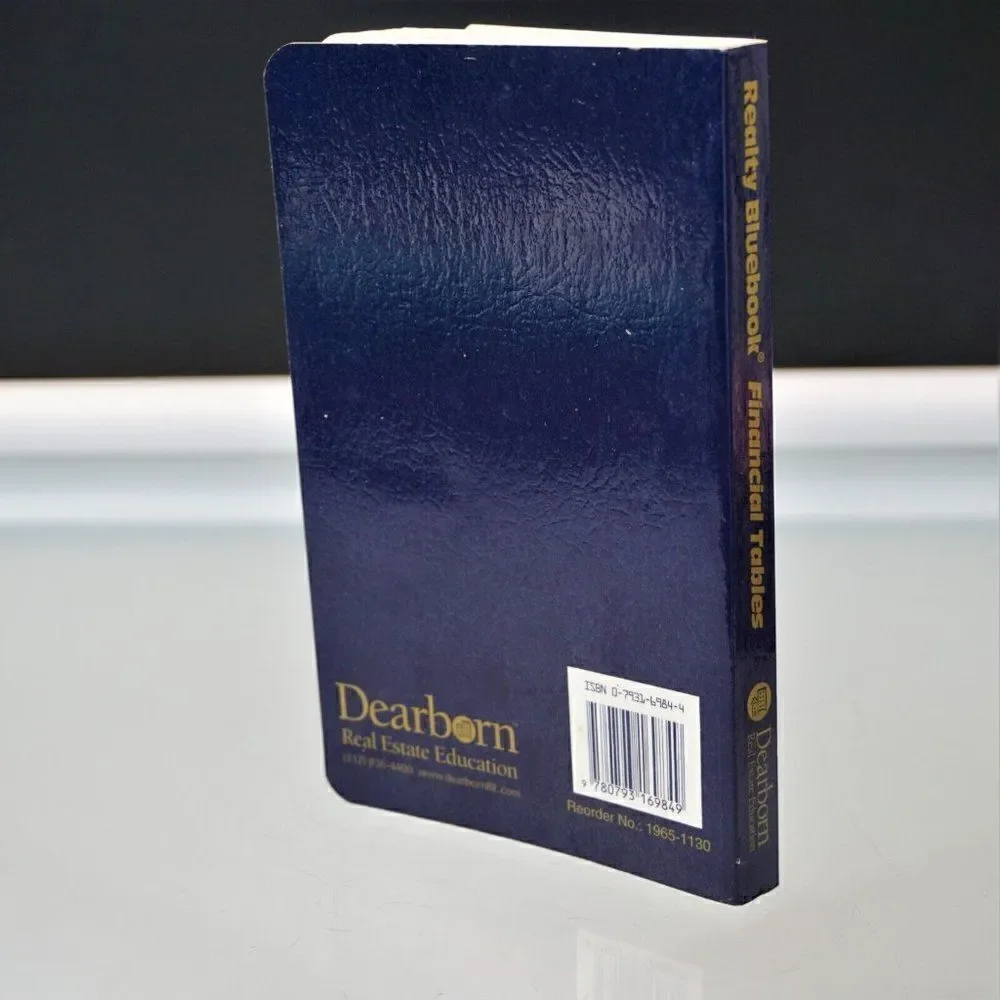 REALTY Bluebook Financial Tables By Robert  de Heer 2003 Vinyl Cover Dearborn